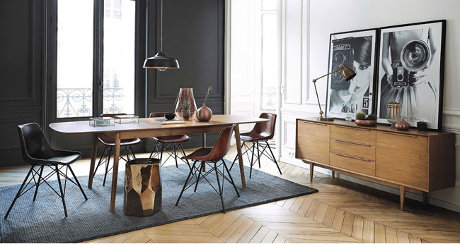 Midcentury-style Portobello long sideboard at Maisons Du Monde