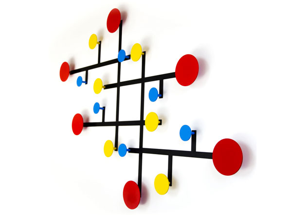 Mondrian-inspired Piet coat stand by Presse Citron