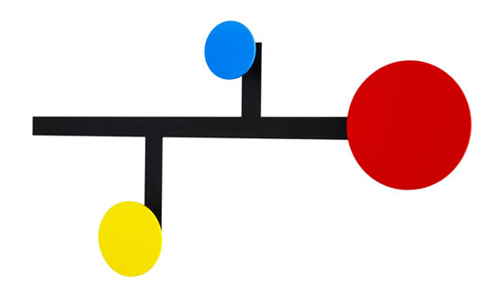 Mondrian-inspired Piet coat stand by Presse Citron