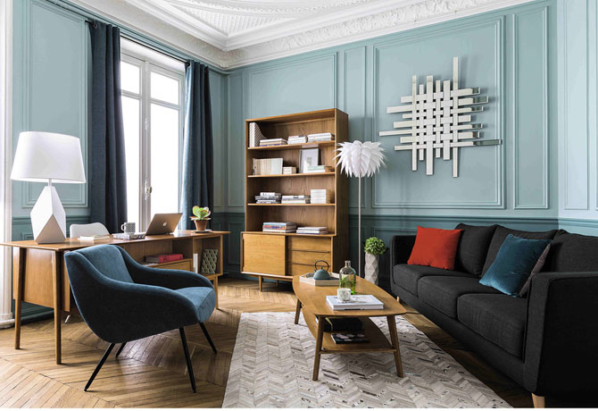 Midcentury-style Portobello bookcase at Maisons du Monde