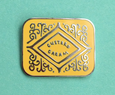 Classic biscuit enamel badges by Nikki McWilliams at Etsy