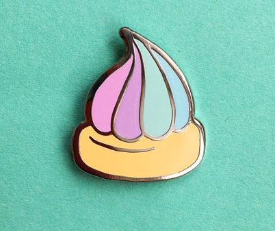 Classic biscuit enamel badges by Nikki McWilliams at Etsy