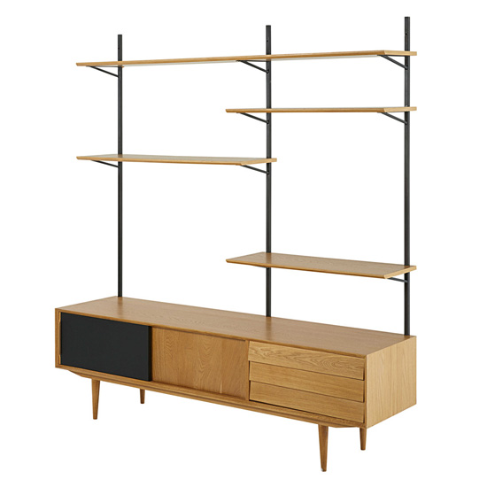 Sheffield midcentury-style TV unit and shelving at Maisons Du Monde