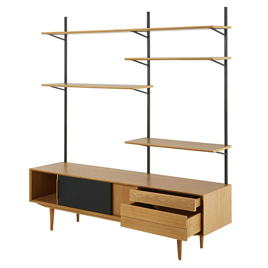 Sheffield midcentury-style TV unit and shelving at Maisons Du Monde