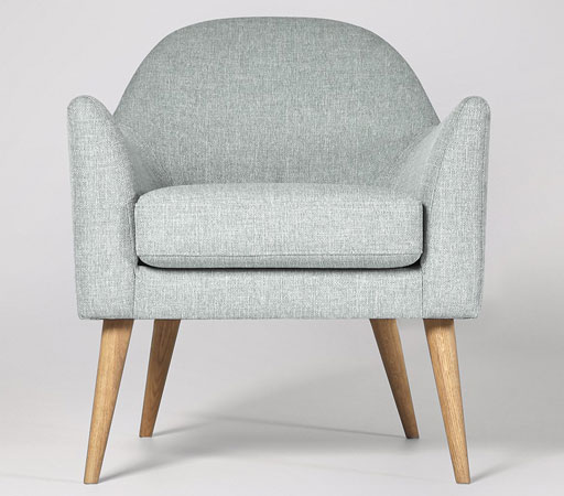 Juno midcentury-style armchair at Swoon Editions