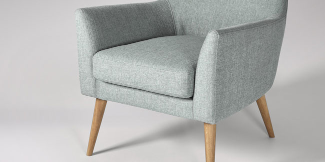 Juno midcentury-style armchair at Swoon Editions