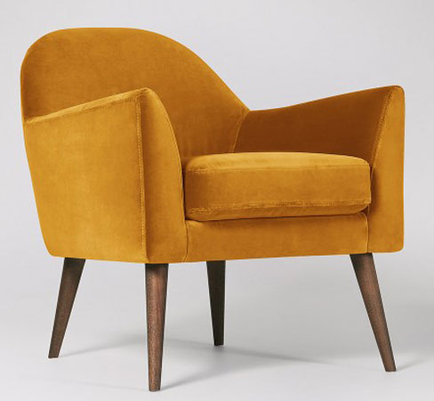 Juno midcentury-style armchair at Swoon Editions