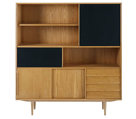 Sheffield midcentury-style bookcase at Maisons Du Monde