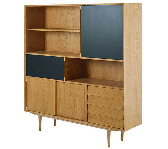 Sheffield midcentury-style bookcase at Maisons Du Monde