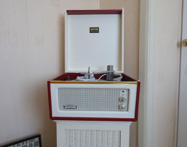 Original and restored 1960s Dansette Bermuda record player on eBay