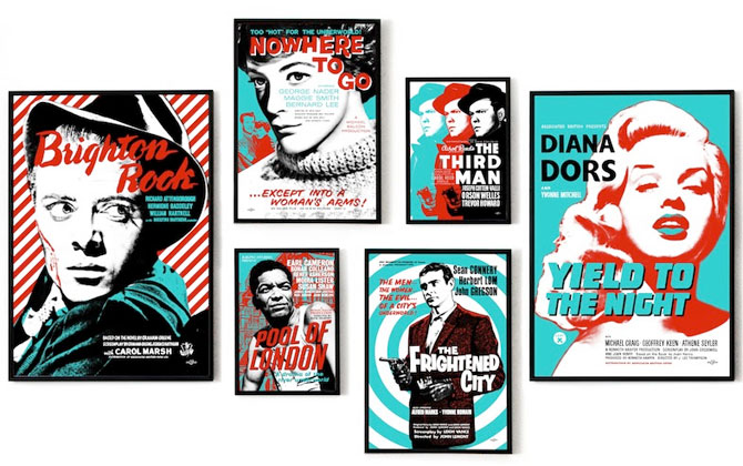 Brit Noir pop art collection by Art & Hue