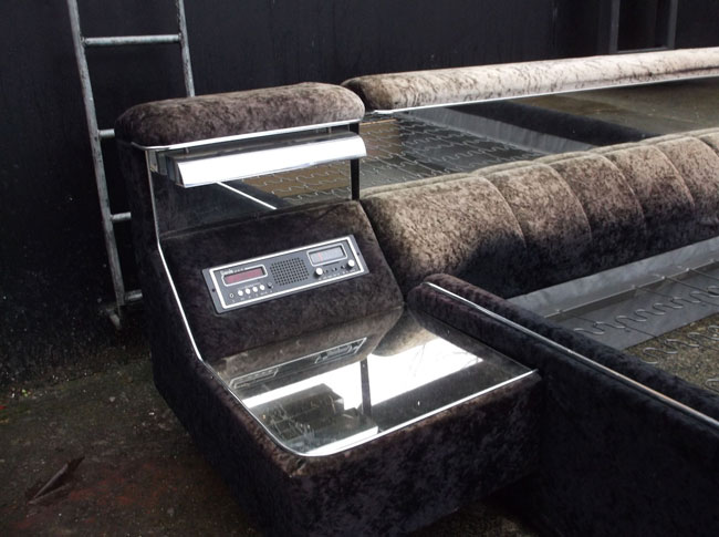 1970s bed with built-in radio and light on eBay