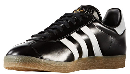 Adidas Gazelle trainers back in black leather