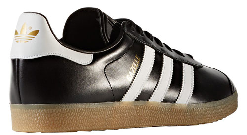 Adidas Gazelle trainers back in black leather