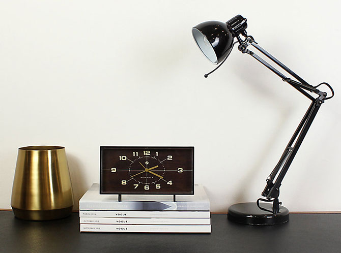 The Wideboy retro-style mantle clock by Newgate