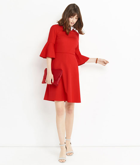 1960s-style flute sleeve dress at Oasis