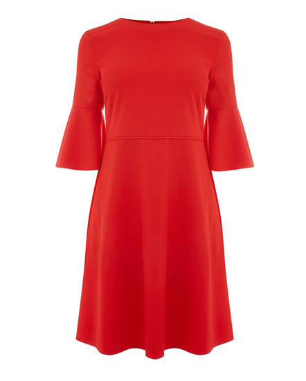 1960s-style flute sleeve dress at Oasis