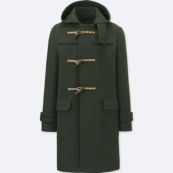 Classic on a budget: Wool blend duffle coats at Uniqlo