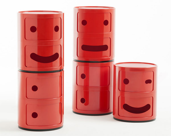 1960s space age Kartell Componibili storage units get a Smile update