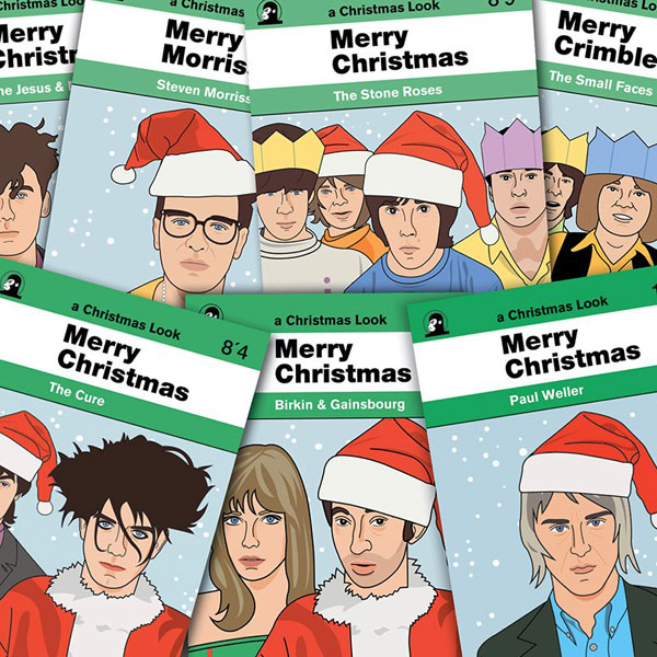 Retro music Christmas cards by Piper Gates Design