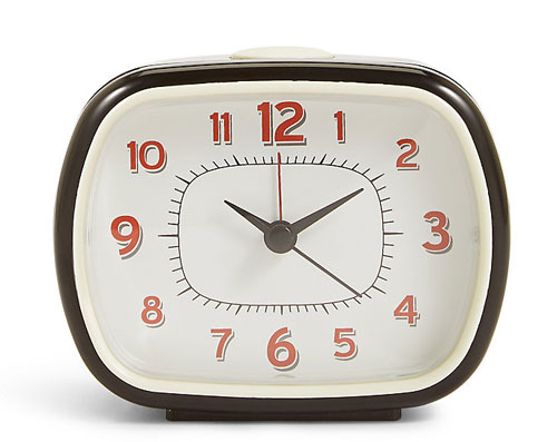 Retro bedside alarm clock at Marks and Spencer