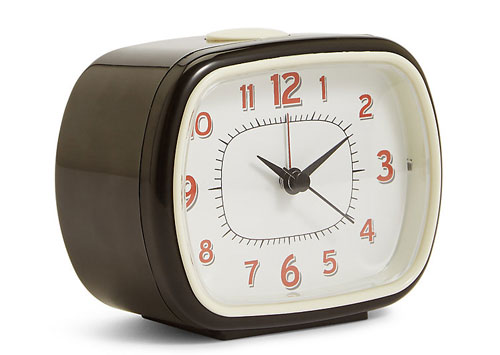 Retro bedside alarm clock at Marks and Spencer