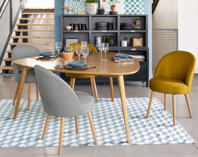 Quilda midcentury-style dining table at La Redoute