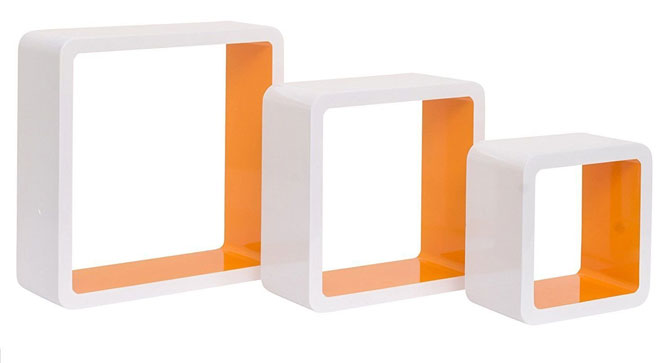 1970s space age-style floating shelves by Delex