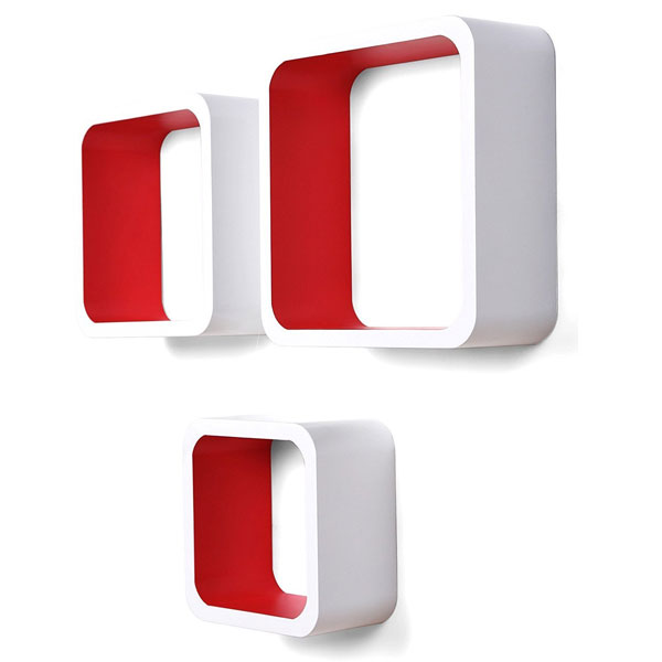 1970s space age-style floating shelves by Delex