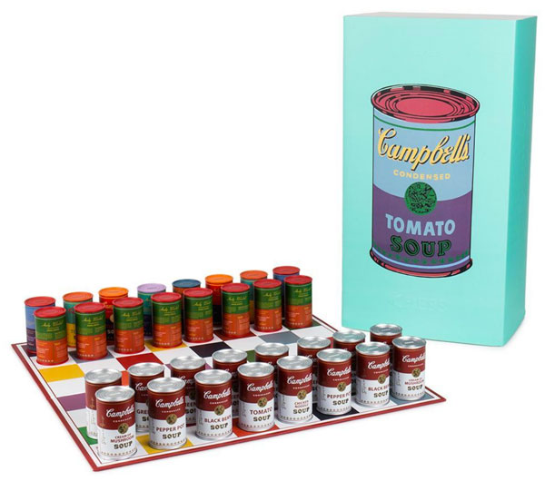 Andy Warhol Campbells Soup Can Chess Set by Kidrobot