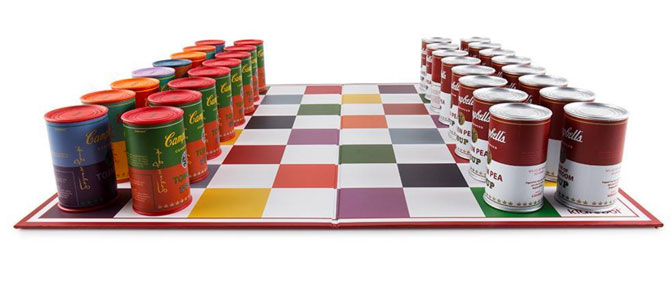 Andy Warhol Campbells Soup Can Chess Set by Kidrobot