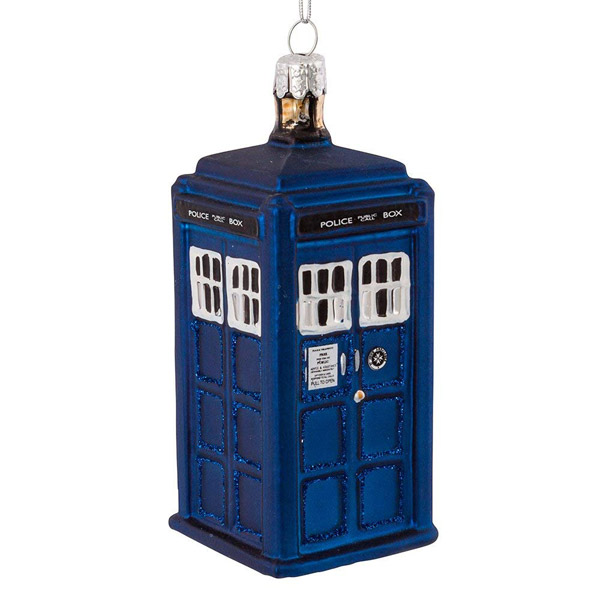 17. Kurt Adler Doctor Who Tardis glass ornament