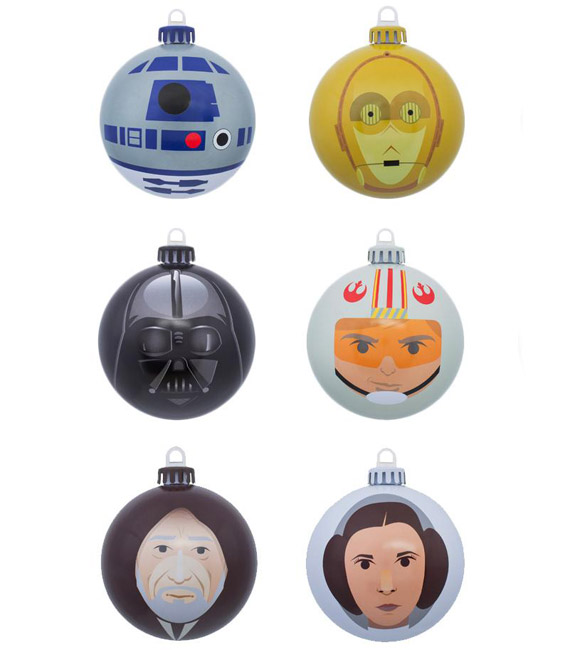 7. Set of official Star Wars Christmas tree baubles