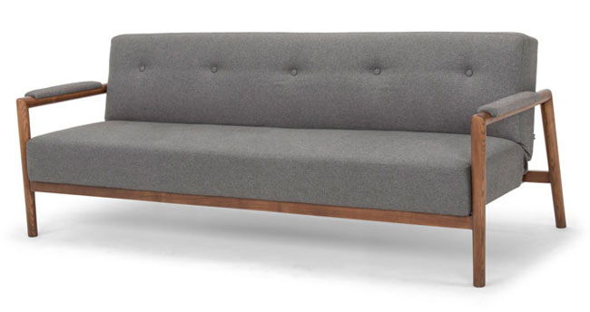 Mr Rigby midcentury-style sofa bed at Calvers and Suvdal