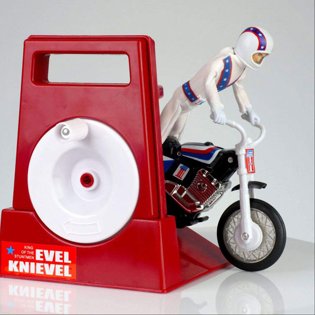 1970s Evel Knievel Stunt Cycle Toy reissued