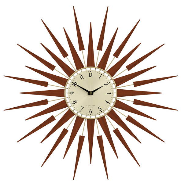 Newgate Pluto 1950s-style starburst clock