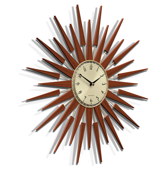 Newgate Pluto 1950s-style starburst clock