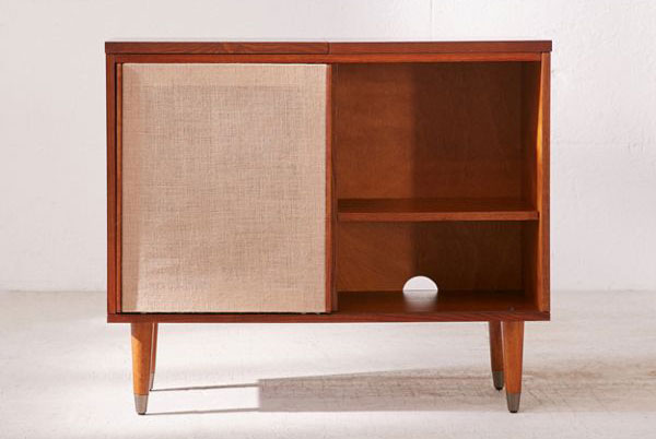 Draper 1960s-style media console at Urban Outfitters