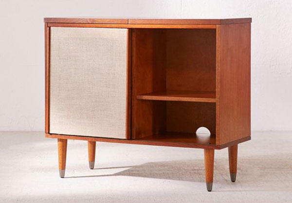 Draper 1960s-style media console at Urban Outfitters