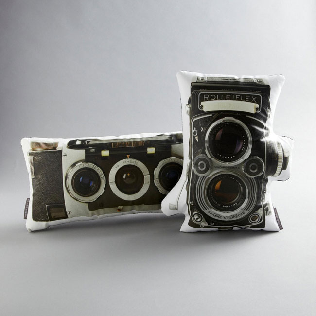 Vintage camera cushions from In the Seam