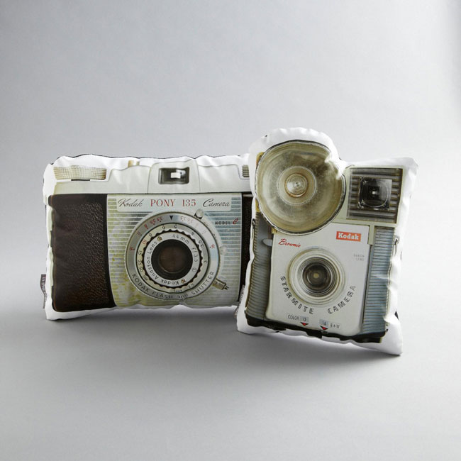 Vintage camera cushions from In the Seam