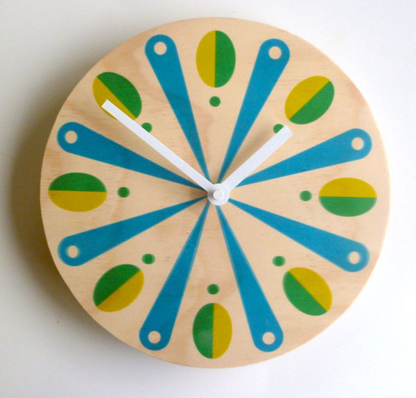 Objectify retro wooden wall clocks at Etsy