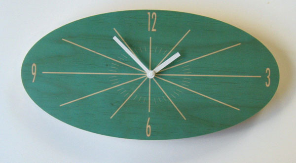 Objectify retro wooden wall clocks at Etsy