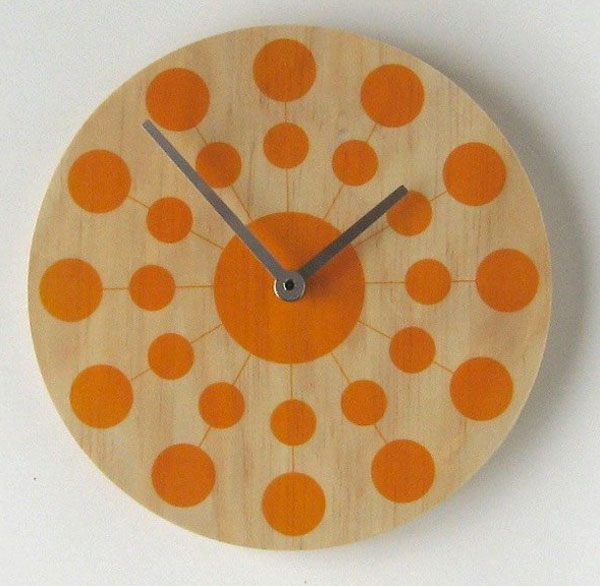 Objectify retro wooden wall clocks at Etsy