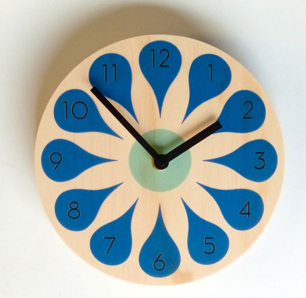 Objectify retro wooden wall clocks at Etsy