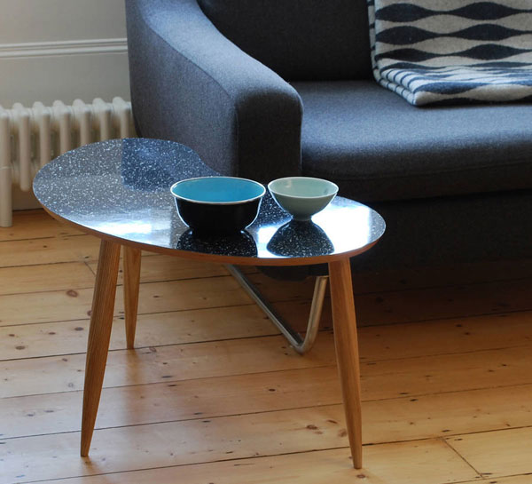 Midcentury curved top tables by Judy Clark