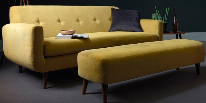 Peta midcentury-style seating range at Sofa Workshop