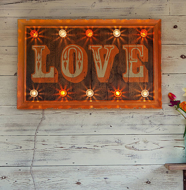 Vintage-style light up circus signs by Argent and Sable