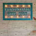 Vintage-style light up circus signs by Argent and Sable