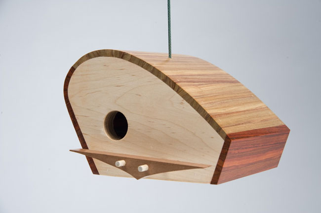 Midcentury-style birdhouses by KoolBird